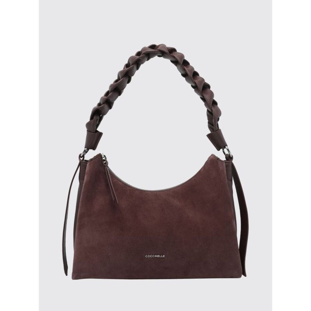 Coccinelle Women Boheme Suede Shoulder Bag Coccinelle With Braided Handle
